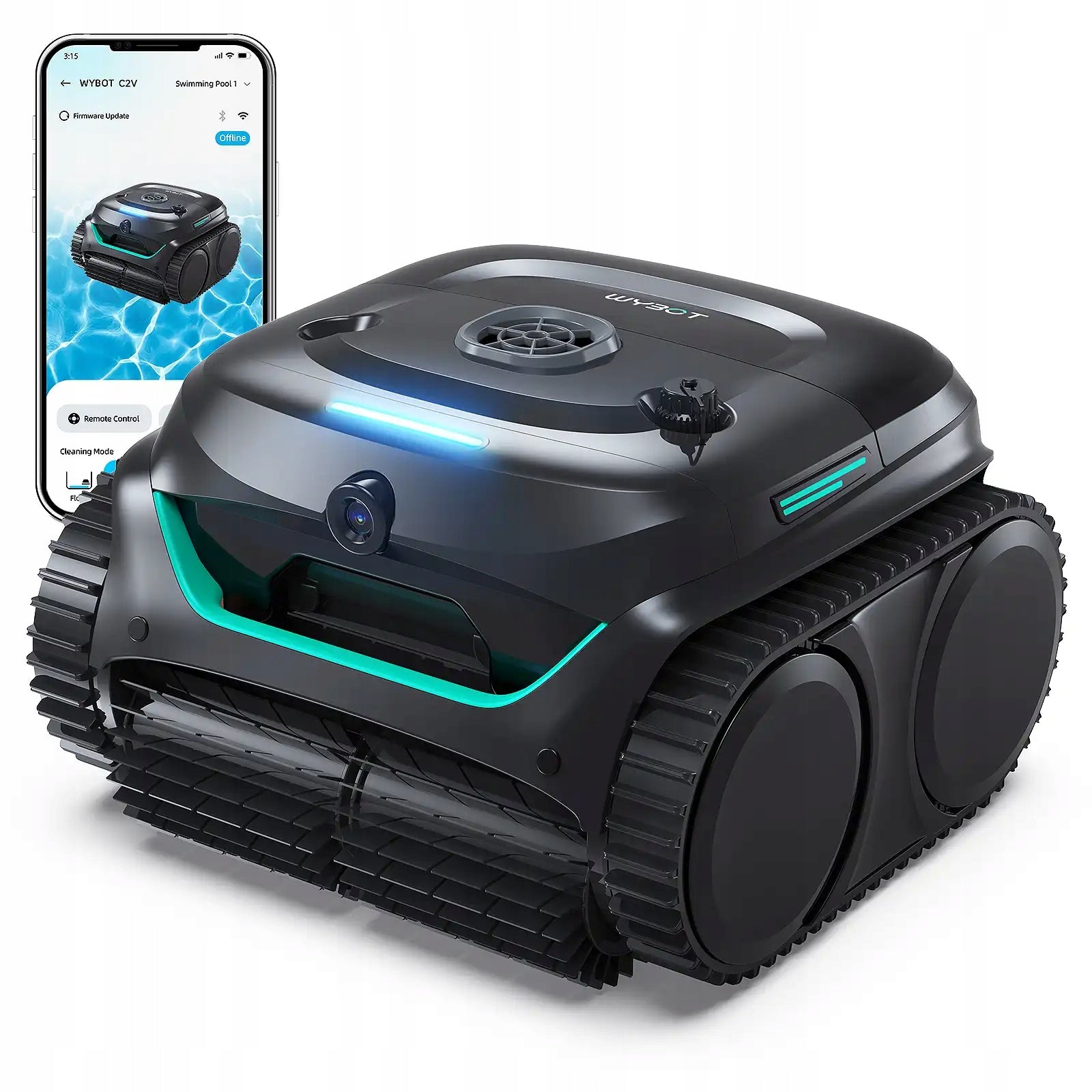 Robotic Pool Cleaner Vacuum WYBOT C2 Vision AI Vision & Smart APP Control