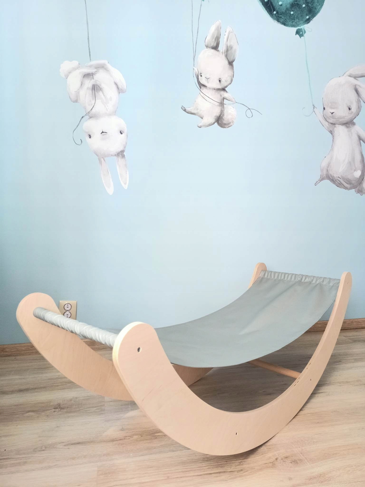 Rocker children's hammock cradle lounger grey