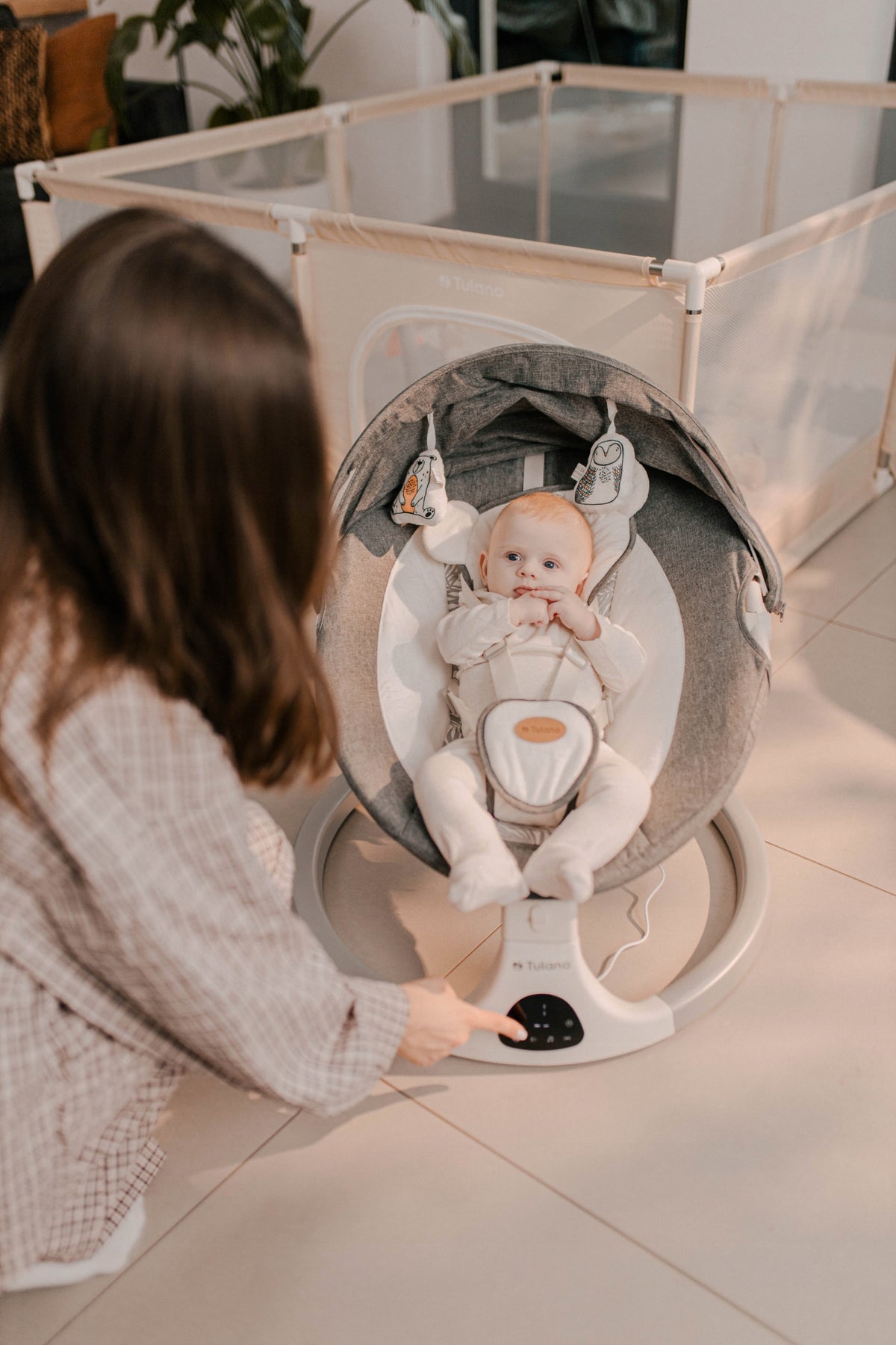 Rocker electric lounger TULANO crib cradle music vibration Brand TULANO