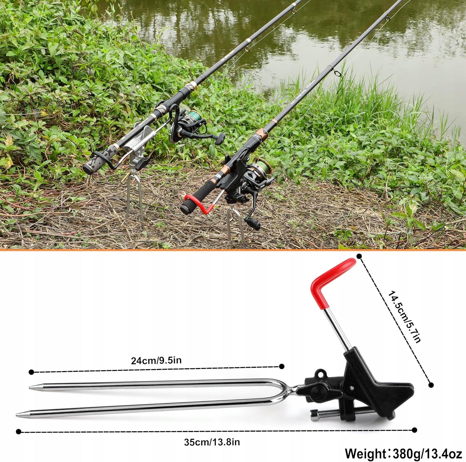Rod Holders Stand Adjustable 360° Fishing Accessories Brand Zgeer