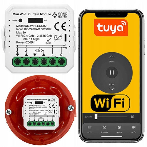 Roller shutter controller TUYA WIFI recessed percentage V3