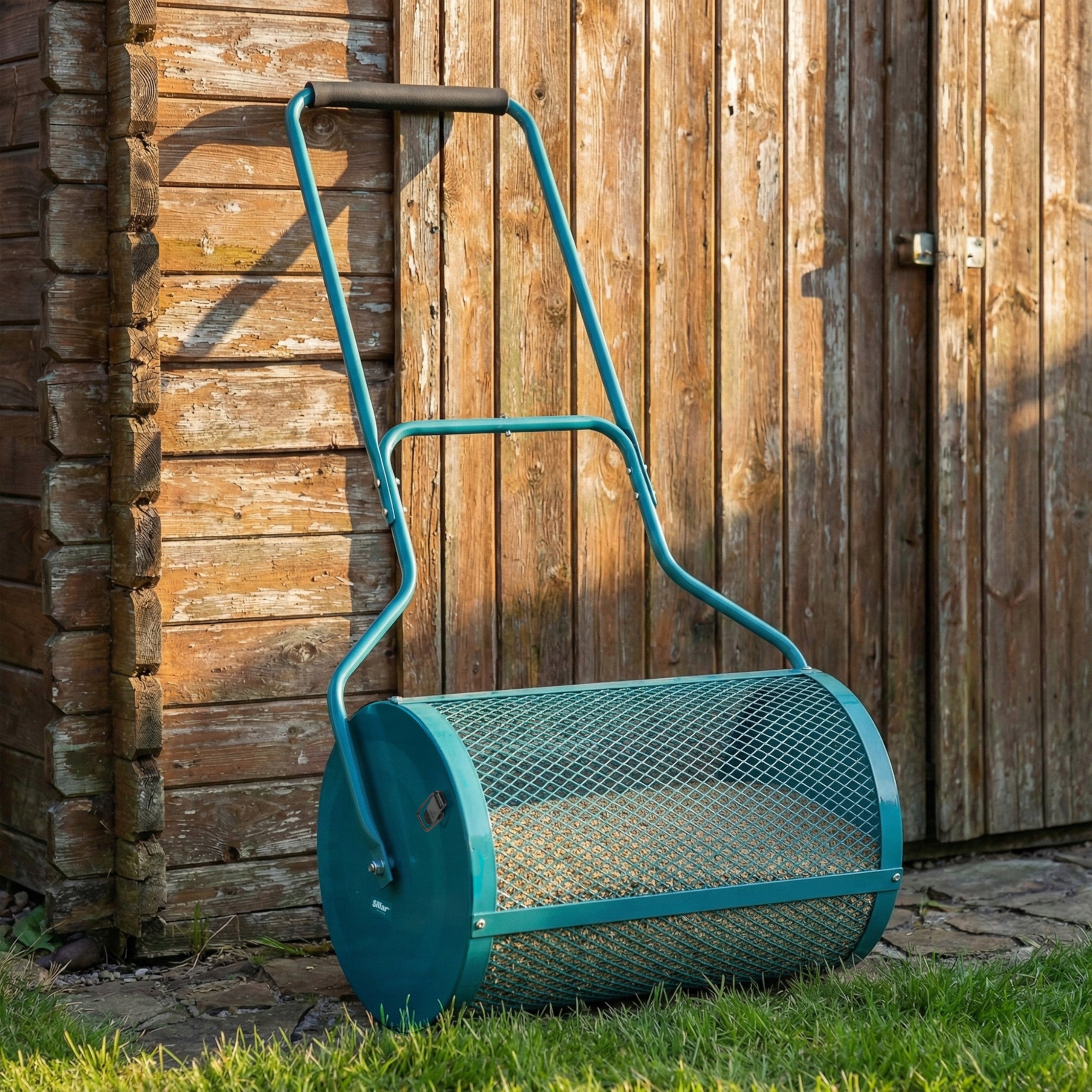 Roller truss spreader mesh sand grass soil seed fertilizer Power supply handheld