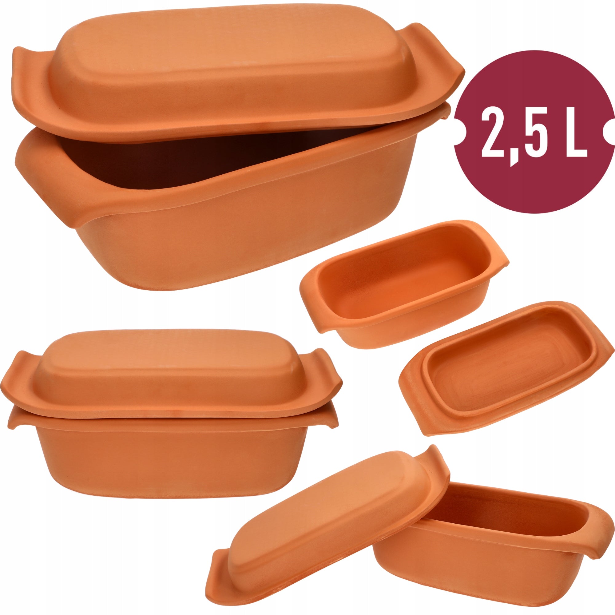 Roman clay pot 2,5L clay pan