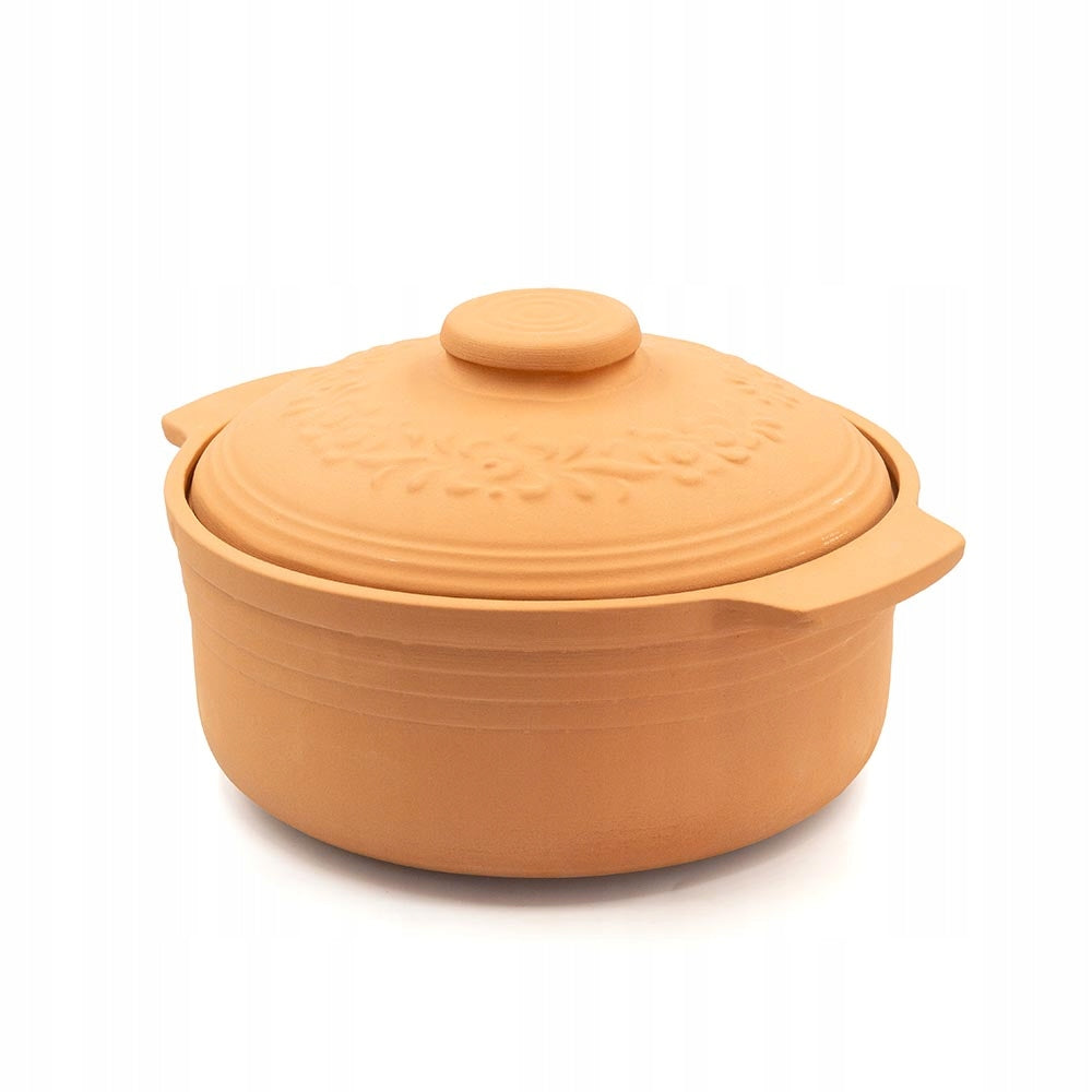 Roman clay pot with lid round 4L oven chicken turkey Brand Jelux
