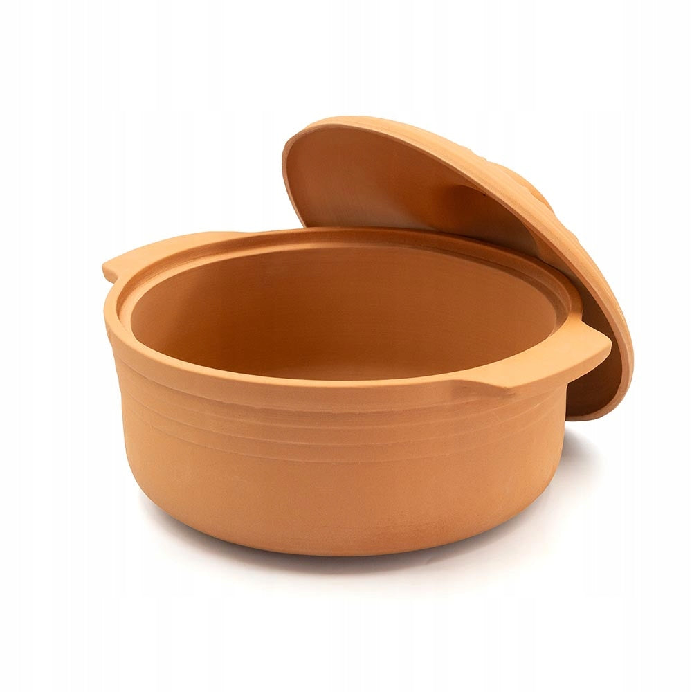 Roman clay pot with lid round 4L oven chicken turkey Capacity 4 l