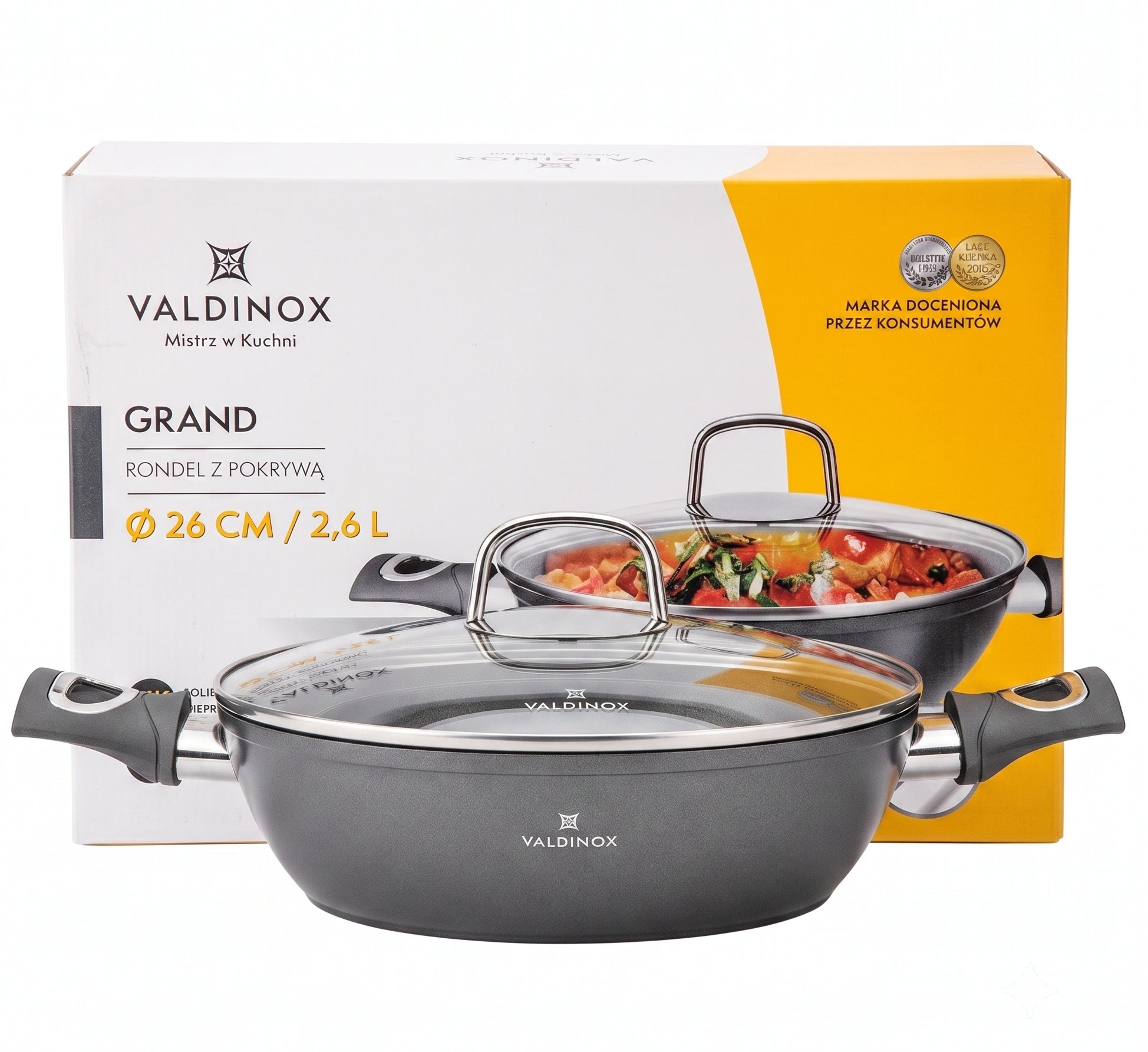 Rondel Valdinox Grand 2,6 l deep frying pan with lid 26 cm induction gas
