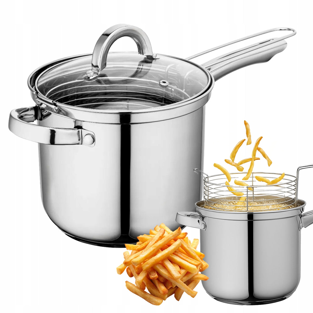 Rondel donut fries pot with strainer Altom Design Fabio 3,6 l 18 cm