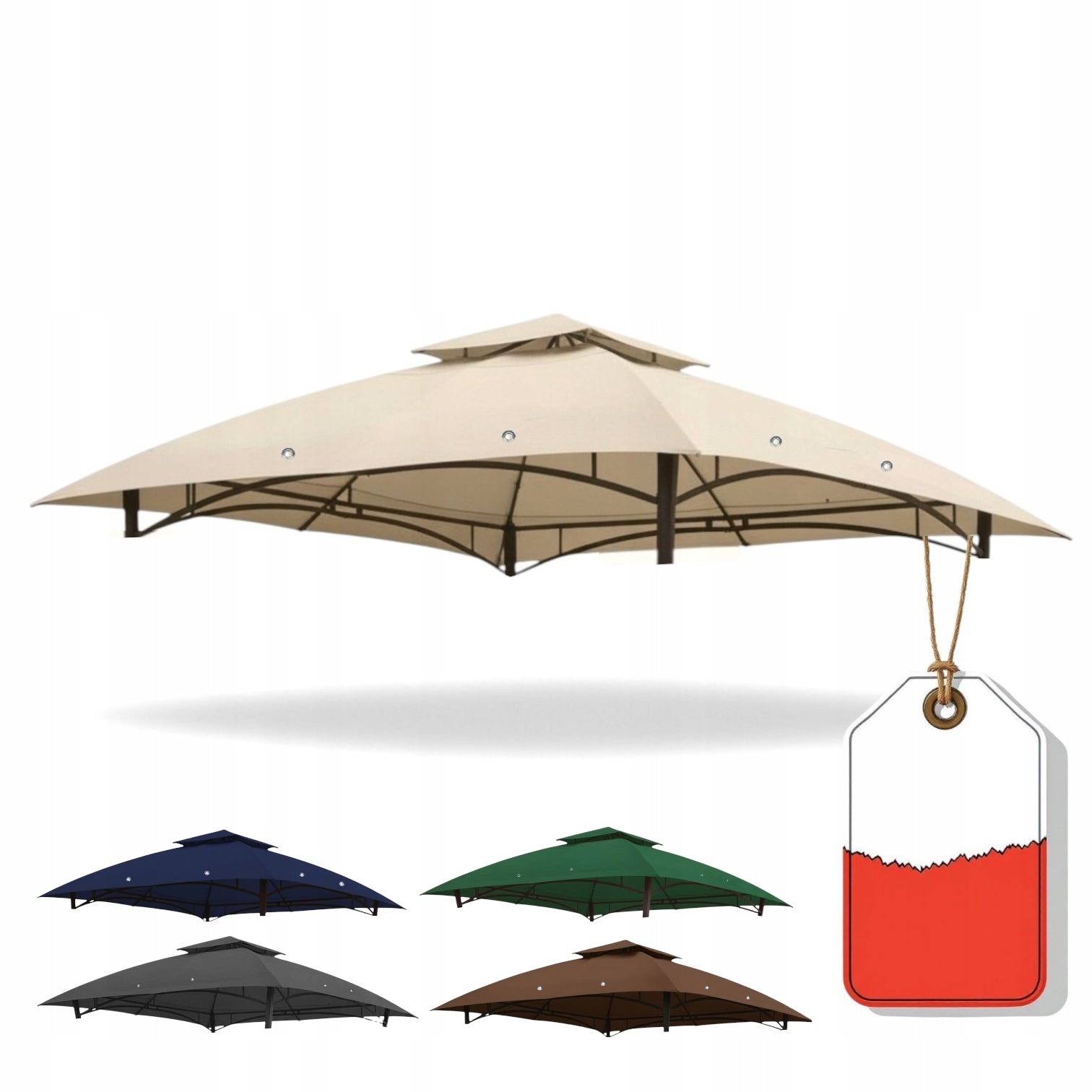 Roof for garden pavilion roof 327 cm x 328 cm 370gram/m2 GranisIe