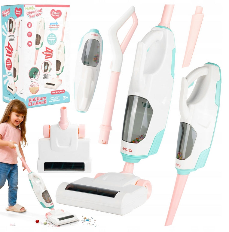 Rotary Battery Operated Upright Toy Vacuum Cleaner 360 Sound 2in1