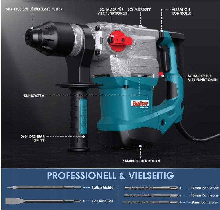 Rotary hammer ENEACRO SDS-Plus 32KI, 1500W, 7J Manufacturer code 17m-03