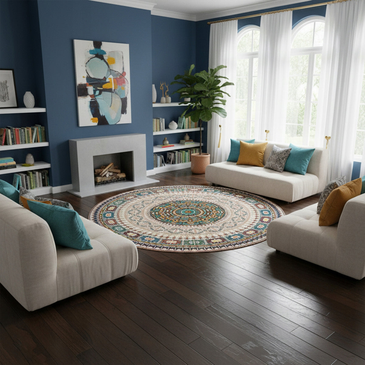 Round Carpet NOVO 200 non-slip soft silky modern Brand Strado