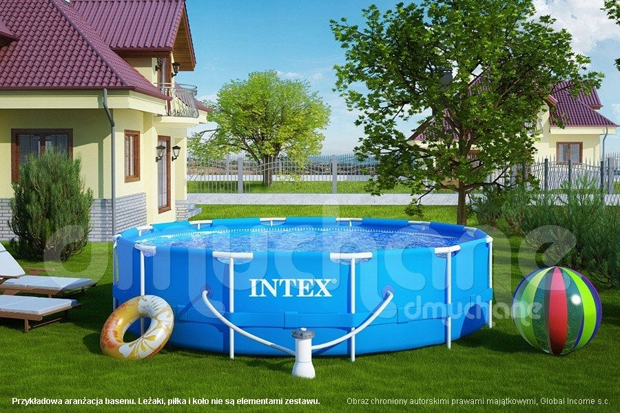 Round garden frame pool 305x76 cm Intex 28202 Manufacturer code 28202 basen ogrodowy z pompą