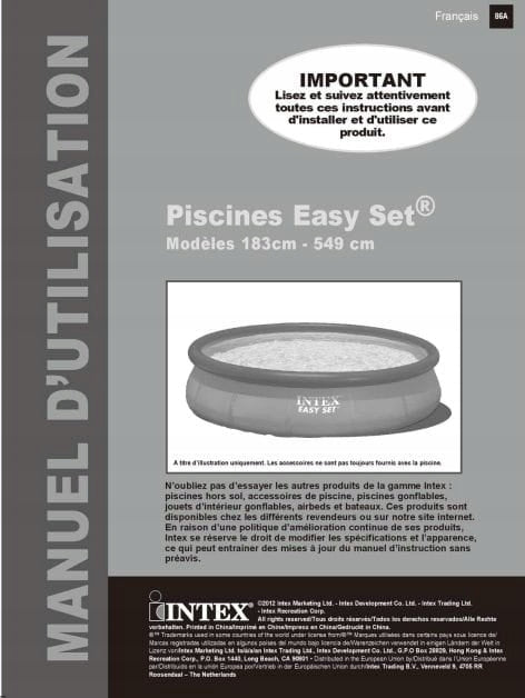 Round garden pool 366x76 INTEX 28130 Brand Intex