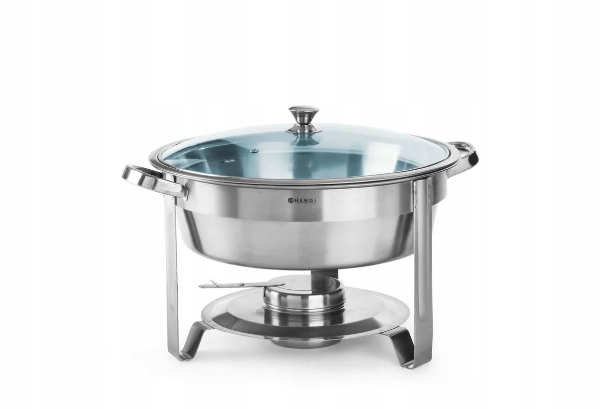 Round paste heater with glass lid Roll-Top 3,5 L