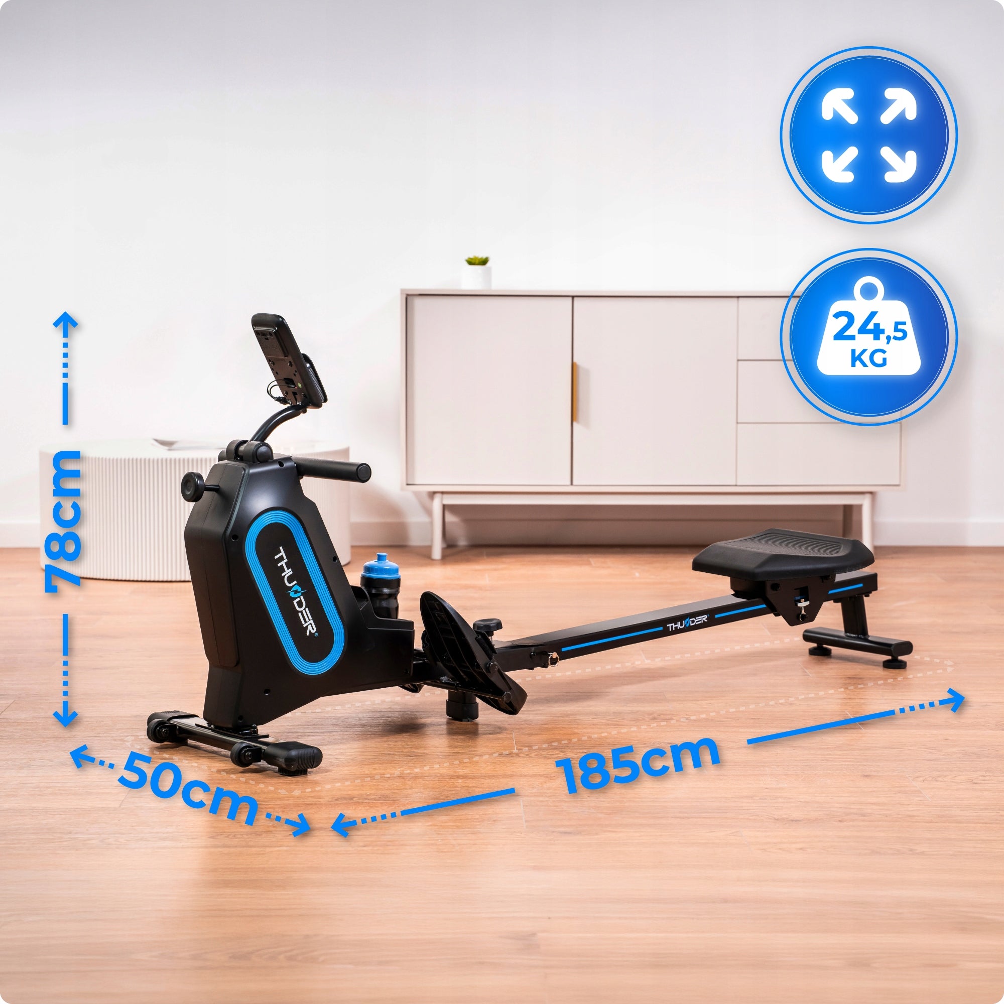 Rowing machine 135kg magnetic folding home training rowing machine Packaging status original