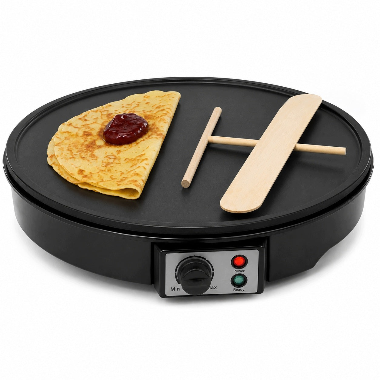 Royal Swiss Electric Crepe Maker 30cm 1000W Non-Stick Adjustable Temp Manufacturer code '5407006736080
