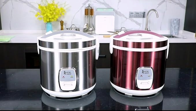 Royal Swiss Rice Cooker 2.8L – 1000W | Automatic Cooking Red 3 to 6 Manufacturer code 3245345