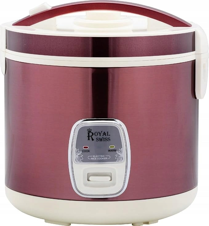 Royal Swiss Rice Cooker 2.8L – 1000W | Automatic Cooking Red 3 to 6