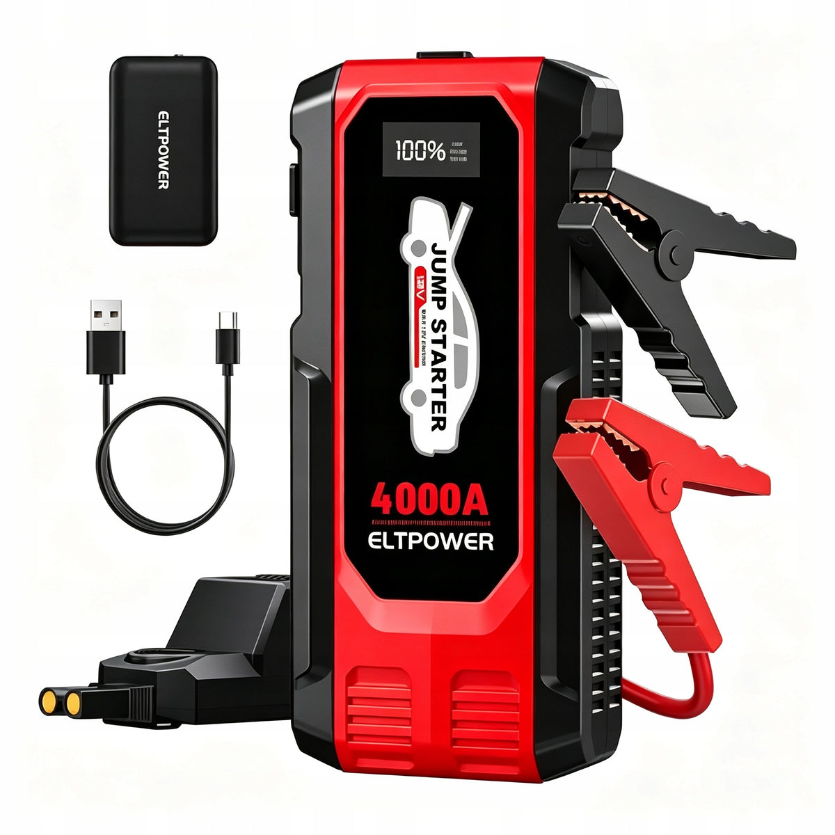Rozrusznik awaryjny samochodu 4000A 74Wh 16000mAh 12V Powerbank z lampą LED