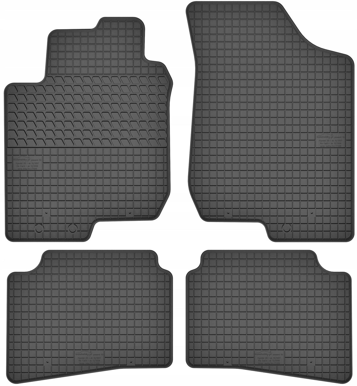 Rubber car mats for VW Sharan II (7 PE) (since 2010) EAN (GTIN) 5902578410715