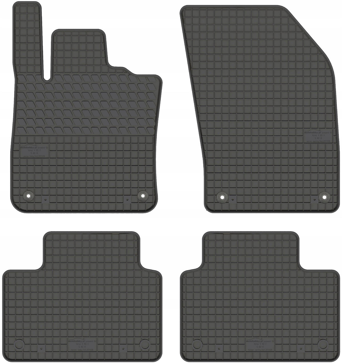 Rubber car mats for Volvo V60 II (since 2018)