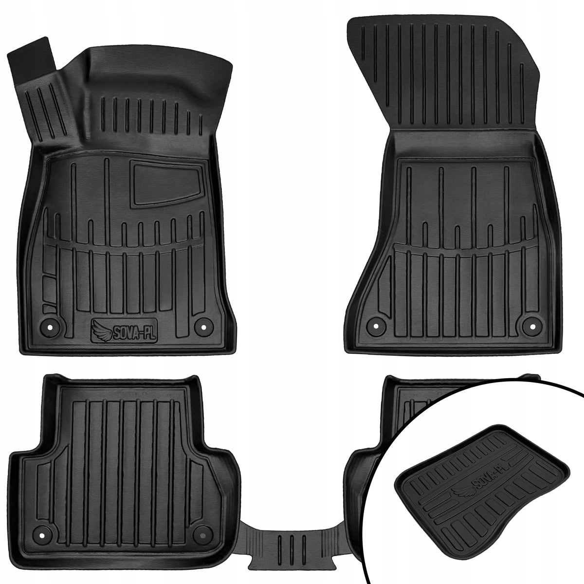 Rubber mats (TPE) Audi A4 B9 (2015-2023)=> +shoe mat