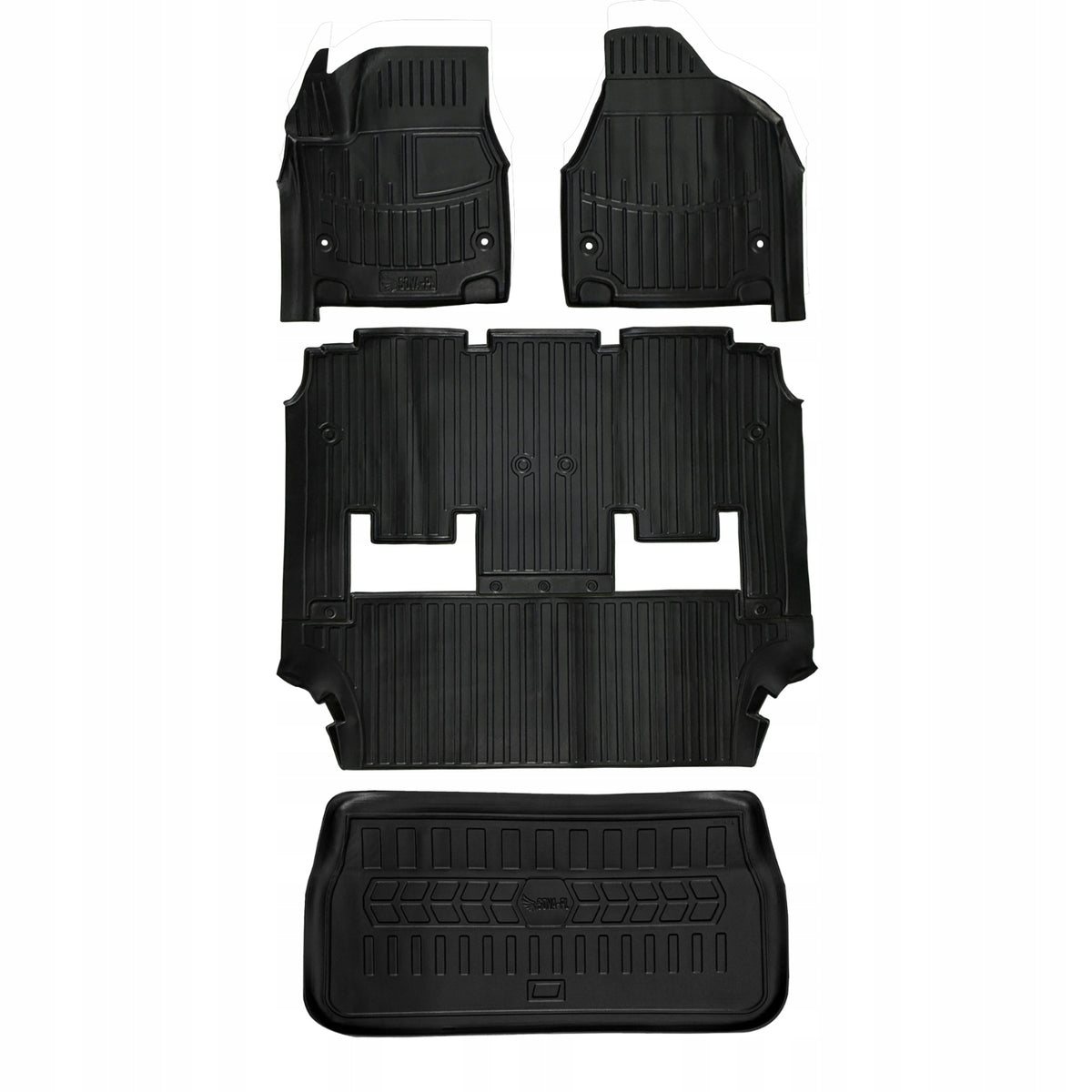 Rubber set rugs and mat Chrysler Pacifica II RU from 2016 version 7 people