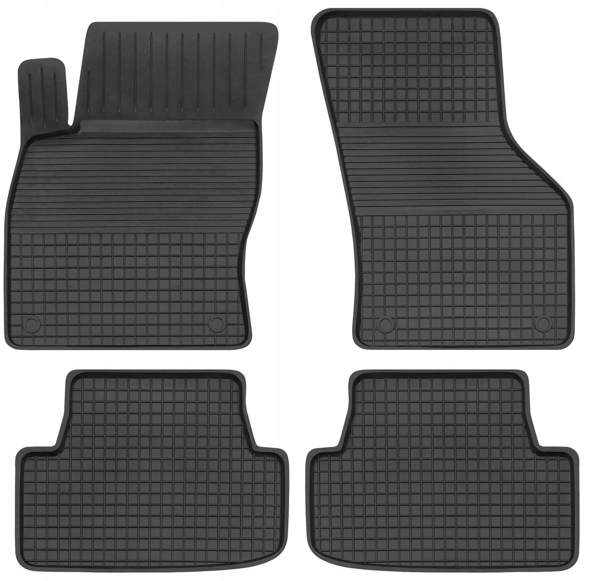 Rubber trough mats set for SKODA FABIA 4 IV 2021-