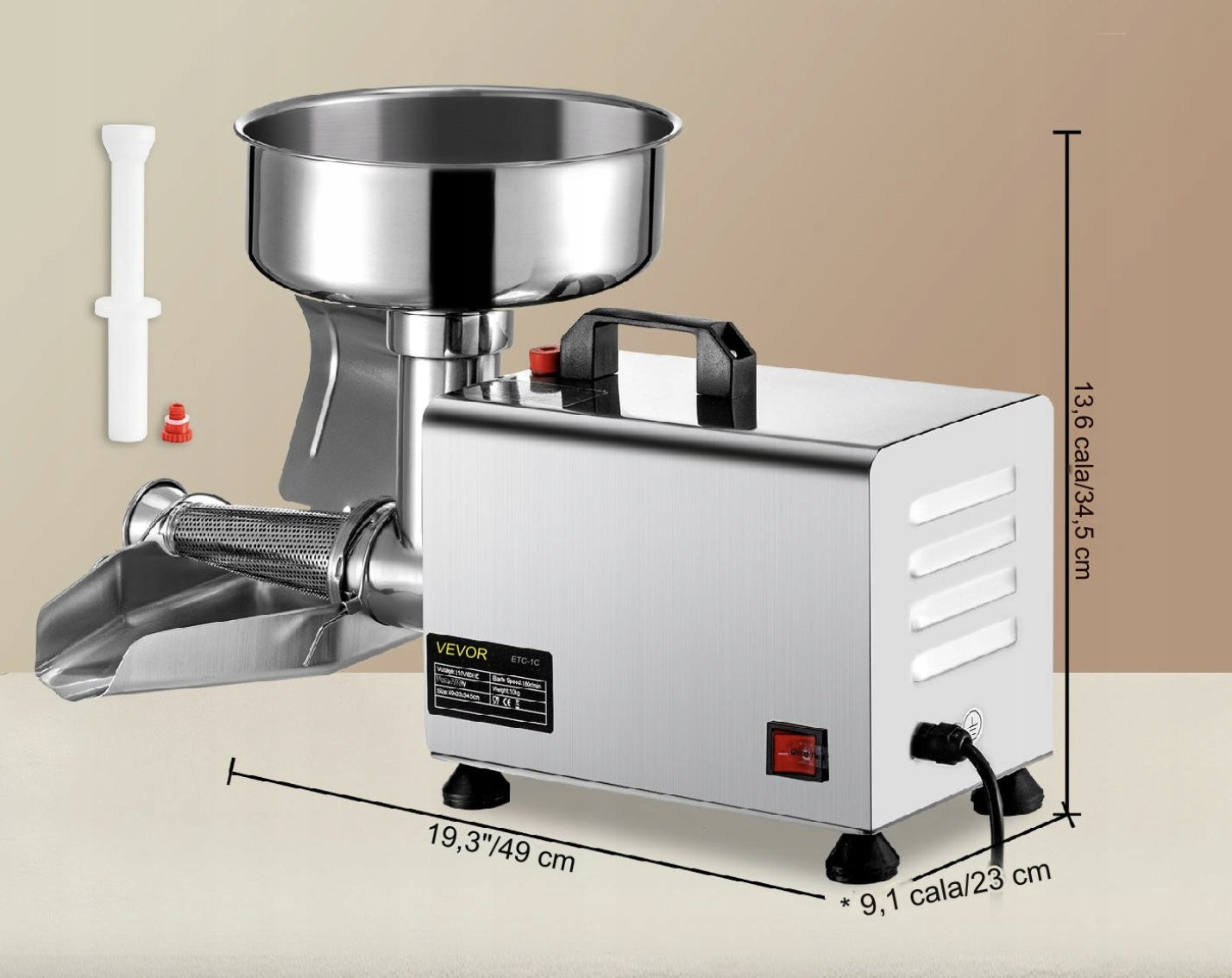 Rubbing Machine for Grinding Tomatoes Fruit Juicer 370W Brand no brand