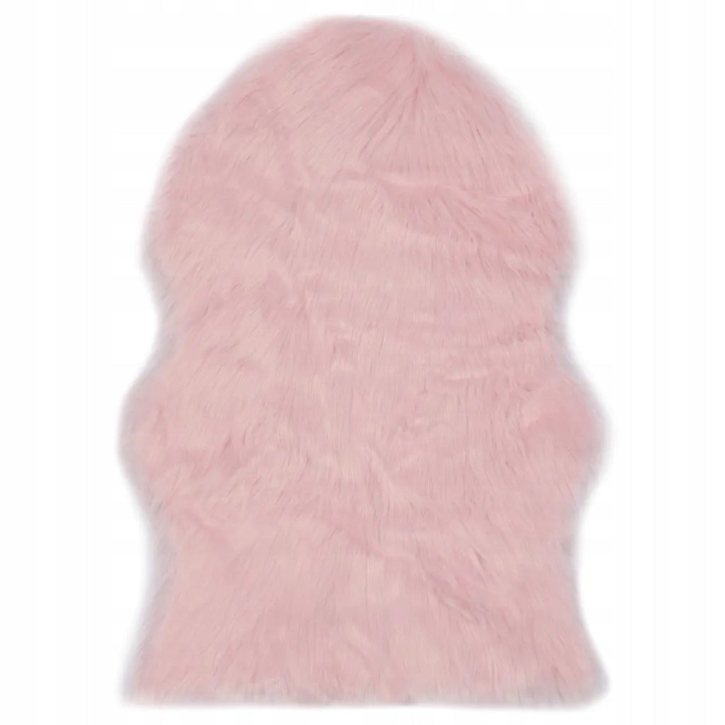 Rug, 60 x 90 cm, faux sheepskin, pink