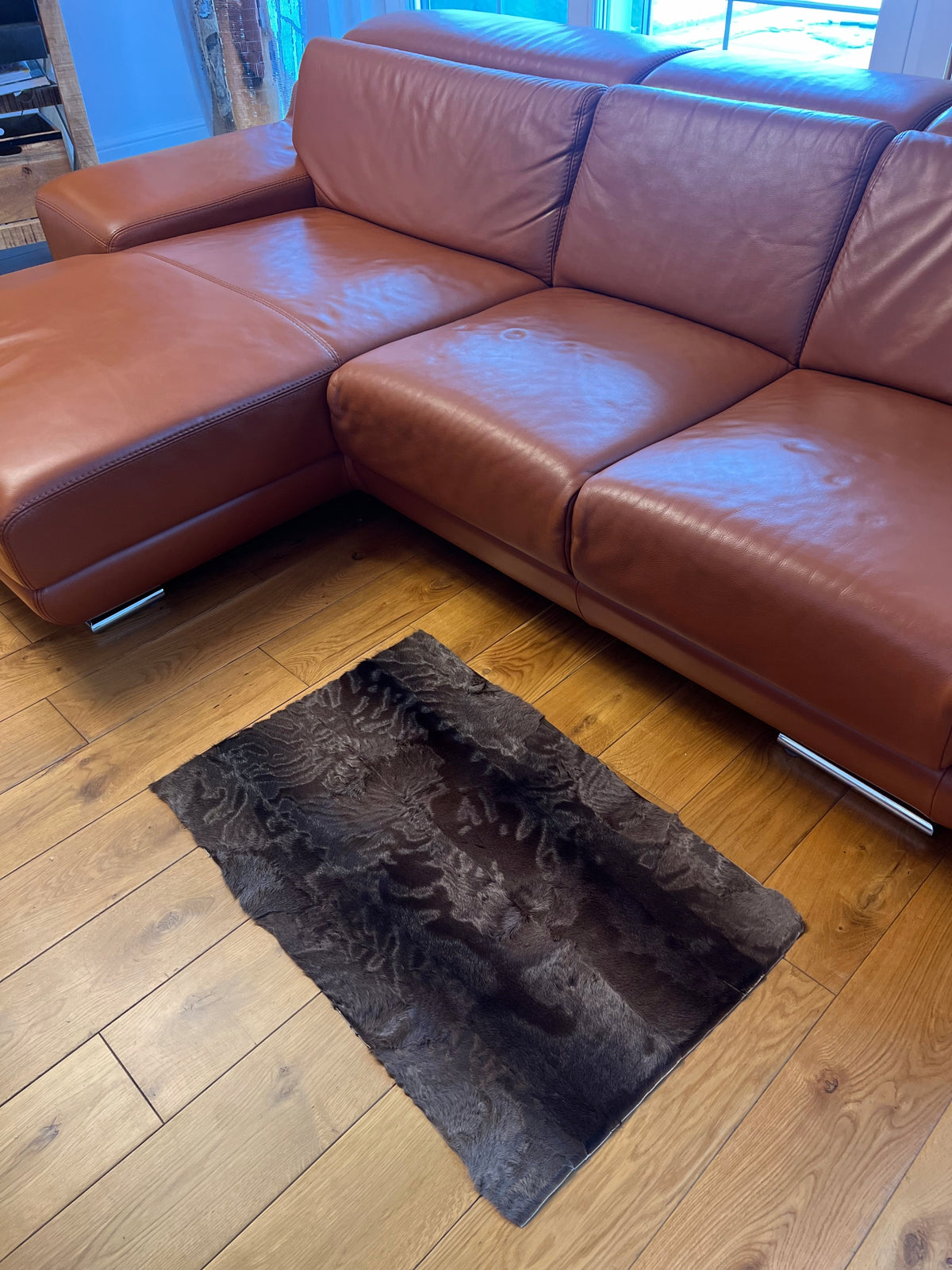 Rug Fur Natural Calf Carpet Brand no brand