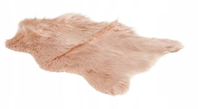 Rug decorative carpet artificial sheepskin soft 100 x 68 PINK LARGE