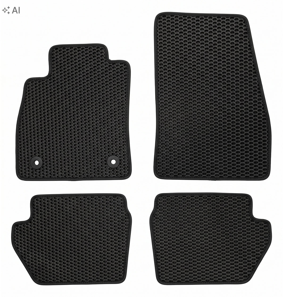 Rugs EVA Ford FIESTA MK7 2017–2023 set Black honeycomb