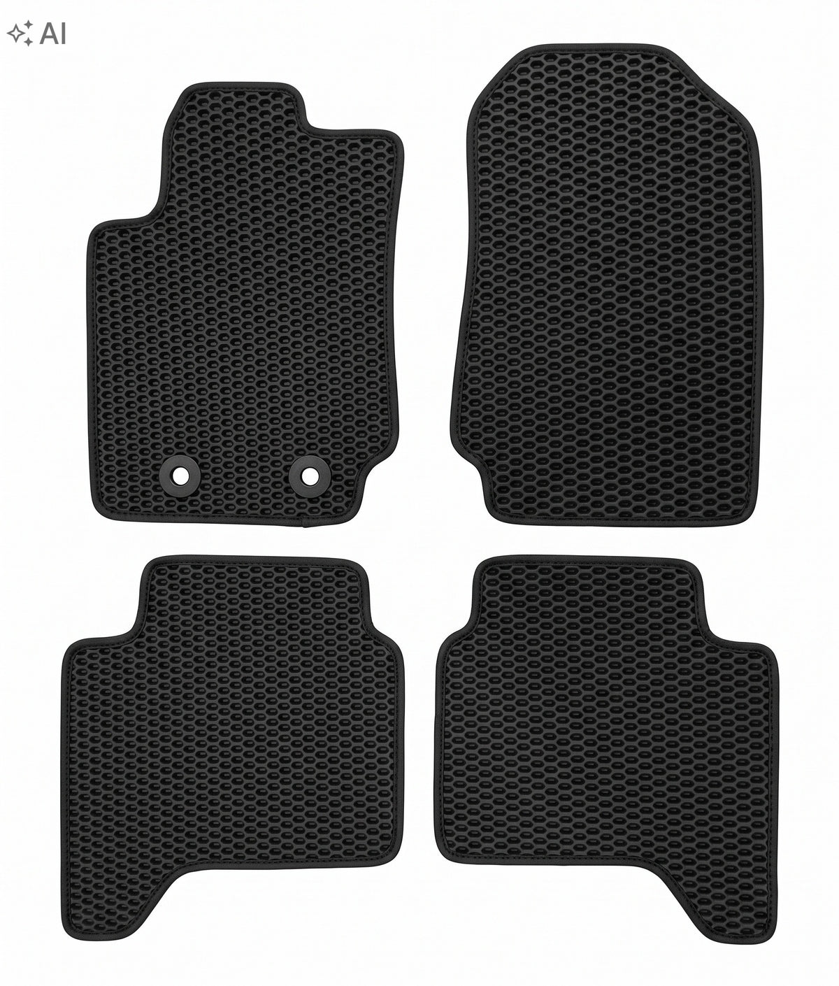 Rugs EVA Ford RANGER V LONG 2011-2022 Set Black honeycomb
