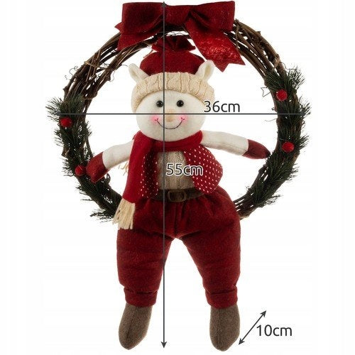 Ruhhy 22350 Vánoční dekorace věnec na dveře ELF 55 cm Brand Ruhhy
