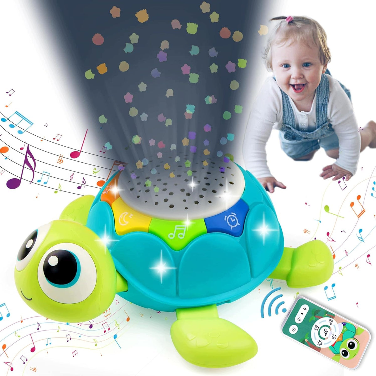 Runaway Turtle Interactive Toy for Crawling LED Yearly Gift