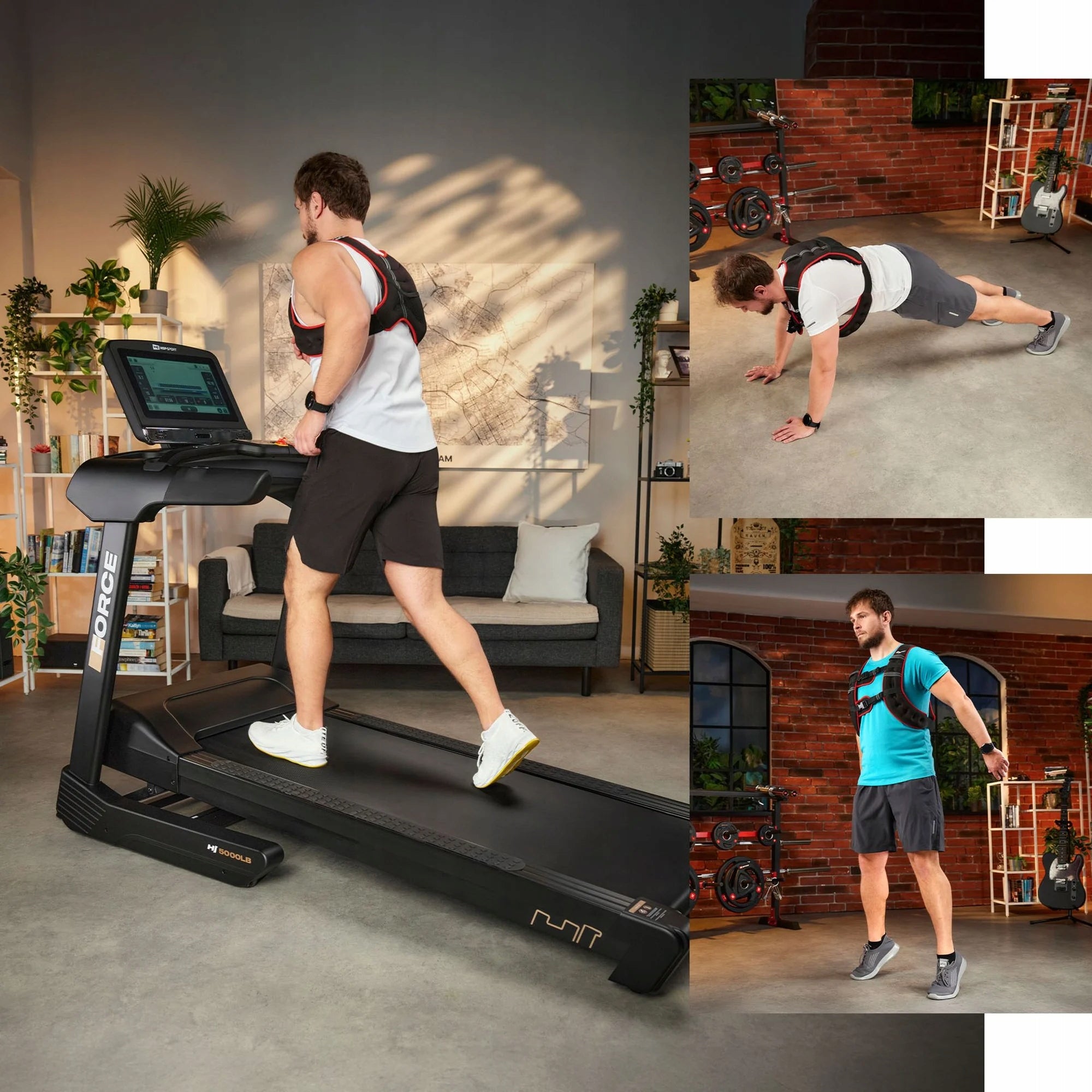 Running Exercise Training Vest 10kg Weighted Adjustable Strong Color black