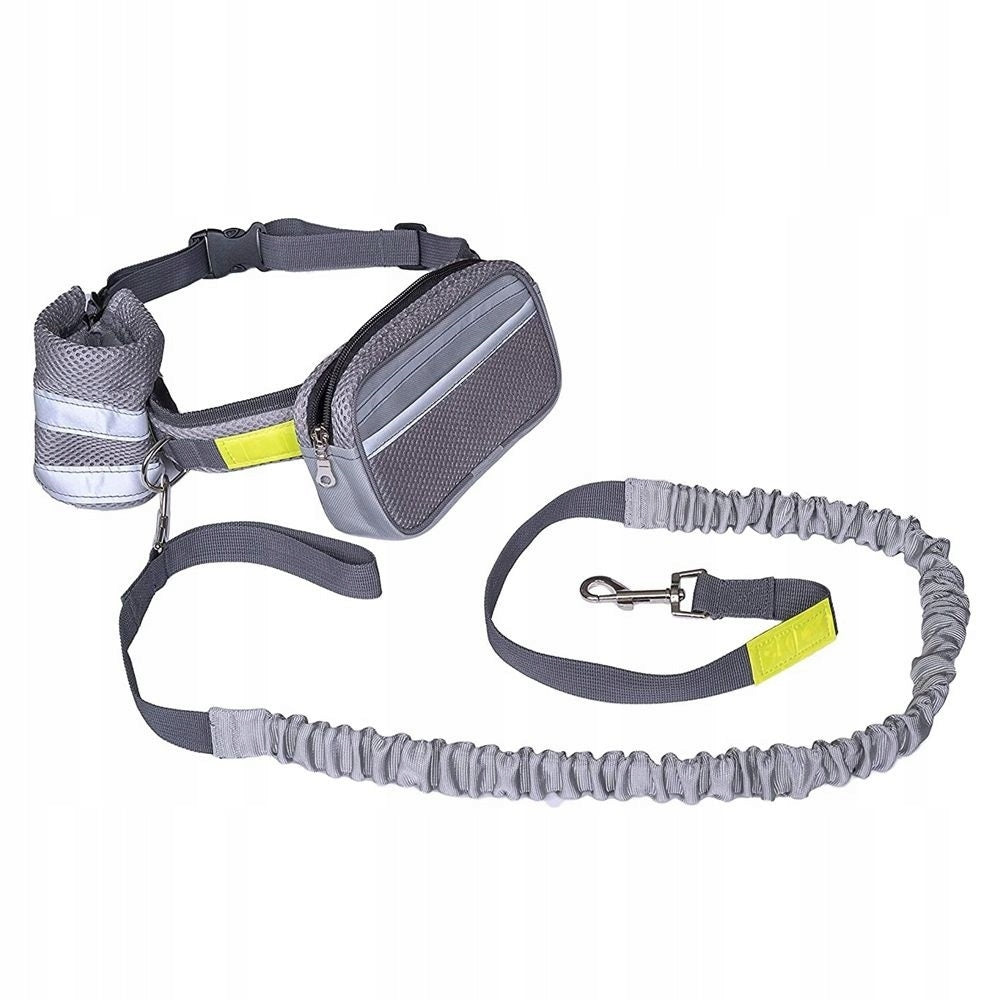 Running belt with dog, running leash, hip belt grey EAN (GTIN) 5905159361734