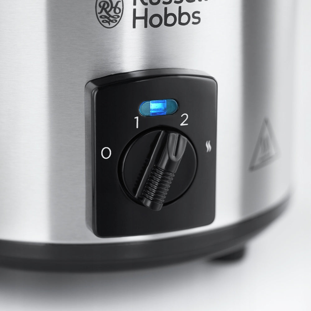 Russell Hobbs Slow Cooker 2L Stainless Steel 110W 3 settings Brand Russell Hobbs