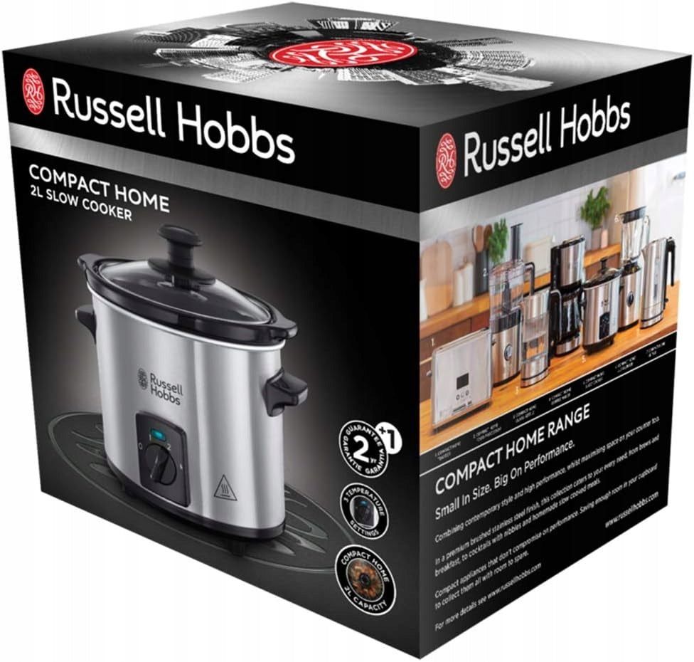 Russell Hobbs Slow Cooker 2L Stainless Steel 110W 3 settings Dominant color silver/gray