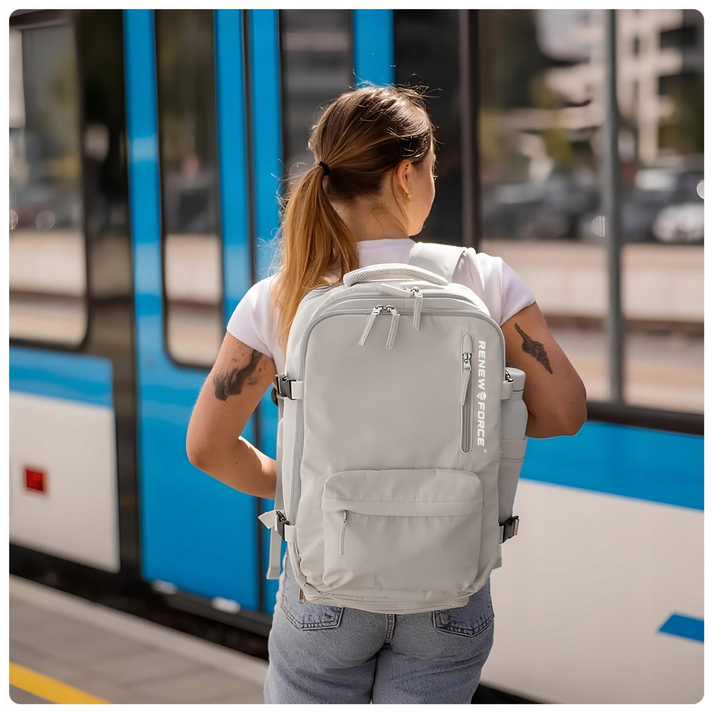 Ryanair Wizz Air Backpack Travel Bag with XXL Laptop Compartment Manufacturer code TORBA PODRÓŻNA TURYSTYCZNY NA LAPTOPA MOCNY 4