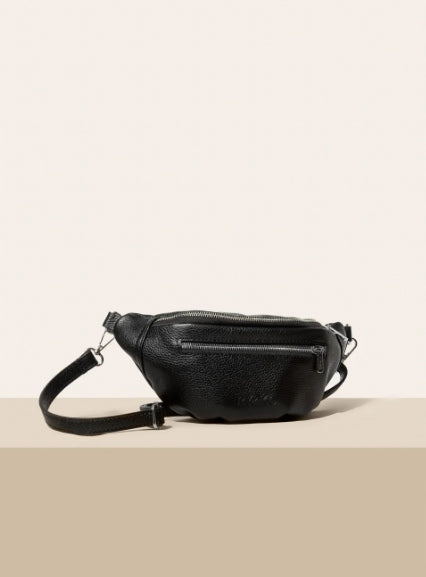 Ryłko R40469TB black leather handbag bum bag women's lico leather sachet Brand Ryłko