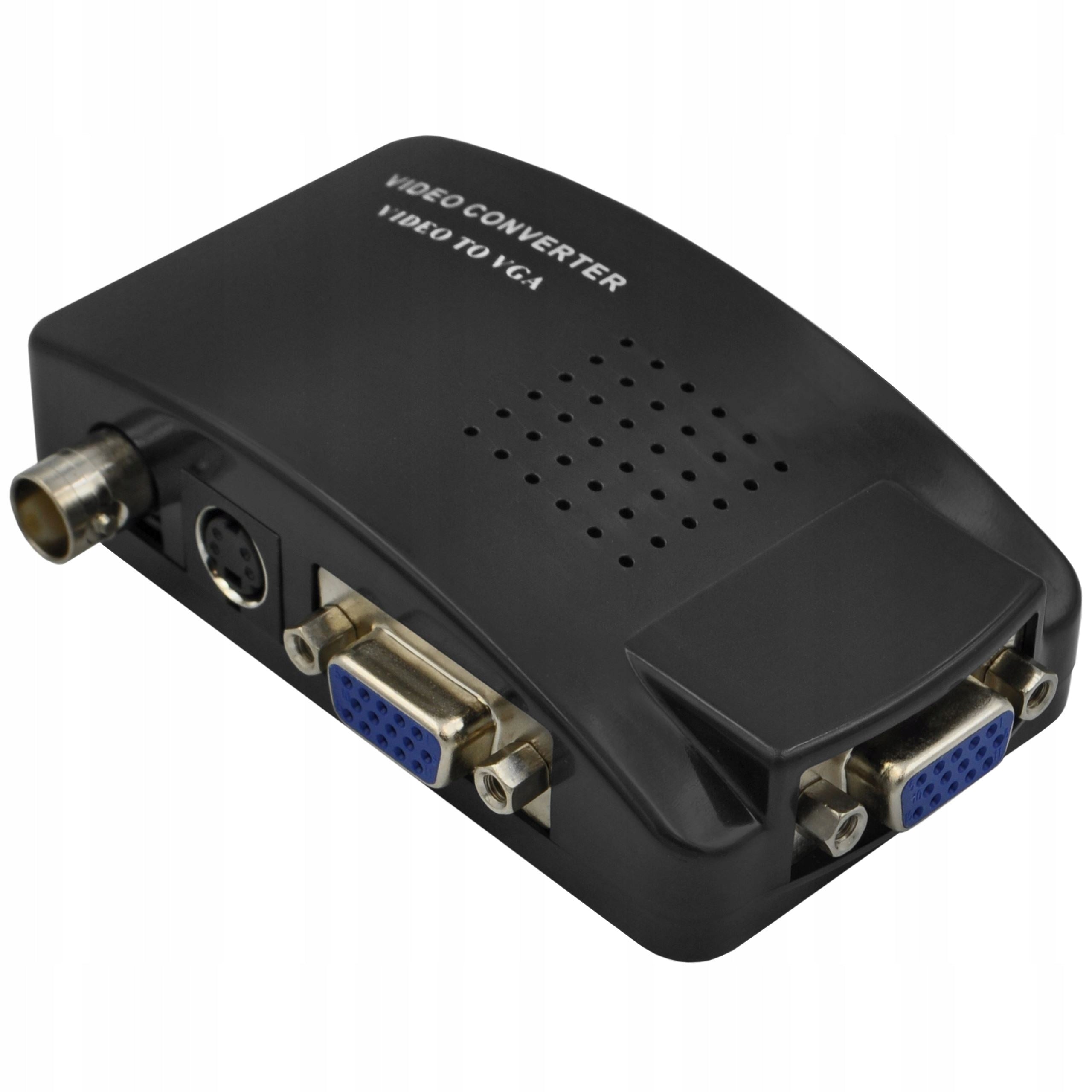 S-VIDEO BNC AV VGA TO VGA VIDEO SIGNAL CONVERTER + FREEBIE WIREWAY CABLES Manufacturer code WW411017