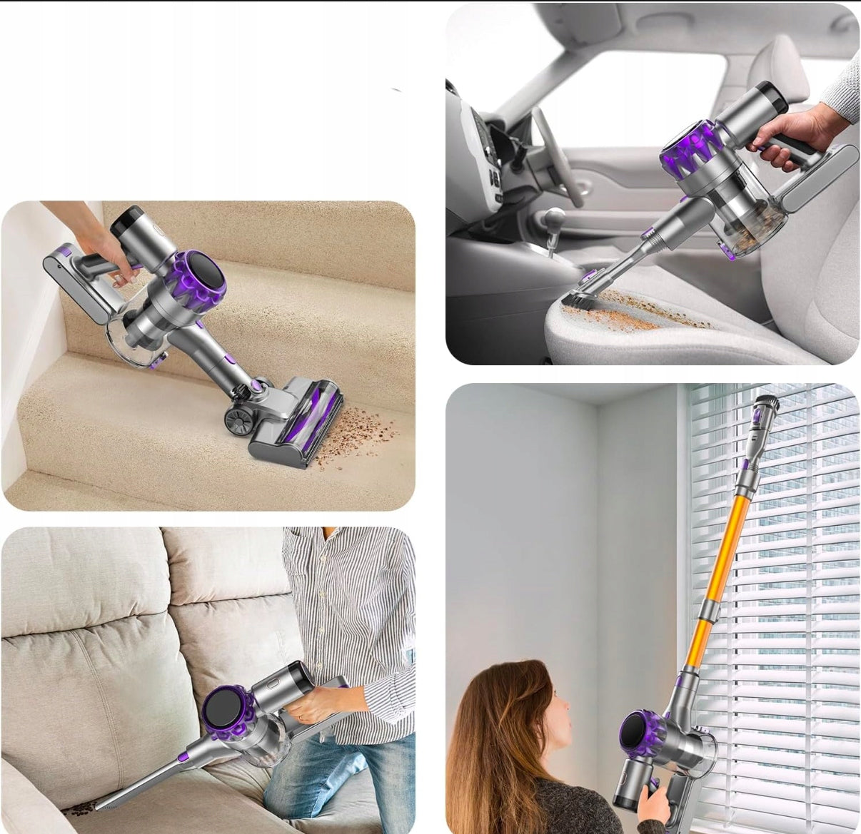S3P Cordless Upright Vacuum Cleaner 45kPa 300W Display 50 min Manufacturer code S3P złoty