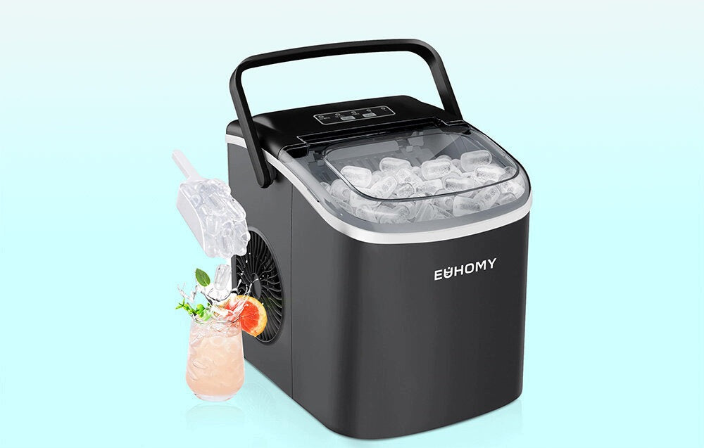 S4366 EUHOMY PORTABLE ICE MAKER BLACK 1,2L Manufacturer code EUHOMY PRZENOŚNA KOSTKARKA DO LODU CZARNA
