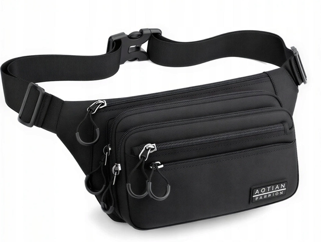 SACHET BUM BAG MEN'S BELT ROOMY MULTI-CHAMBER URBAN HIP Brand Alessio