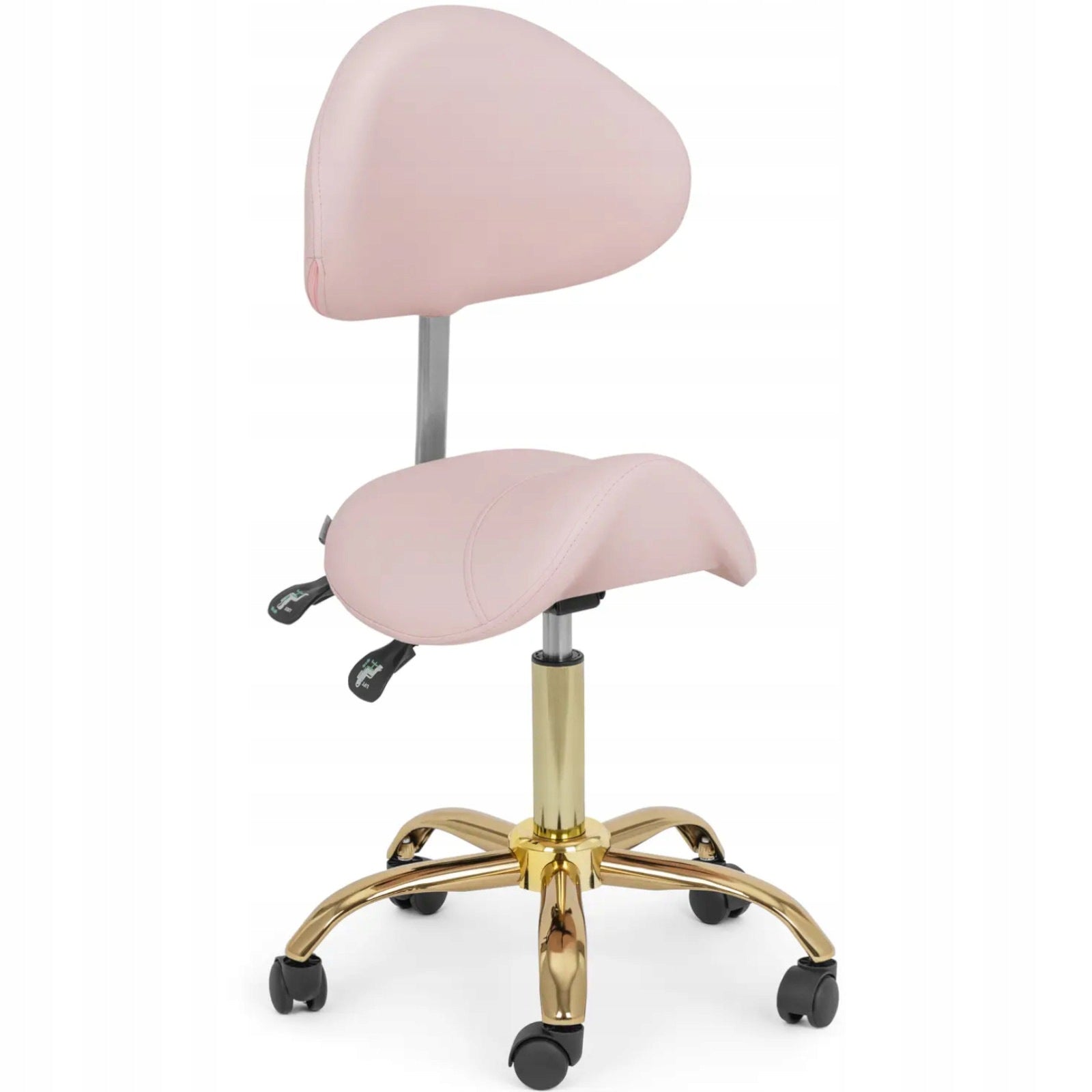SADDLE COSMETIC CHAIR ADJUSTABLE 55-69CM LOAD 150KG PINK-EVIL Brand Physa