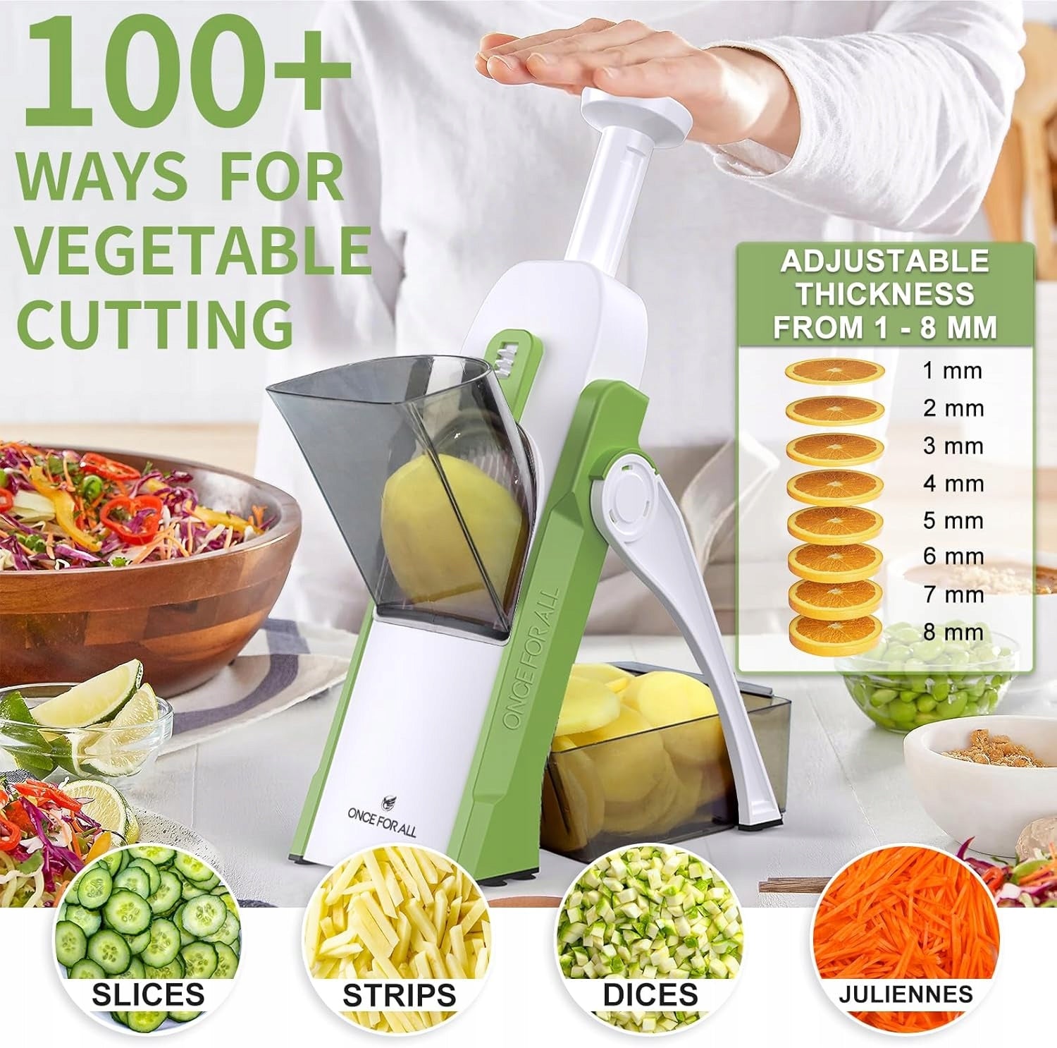 SAFE VEGETABLE SLICER ADJUSTABLE ONCE FOR ALL JS001 Manufacturer code JS001