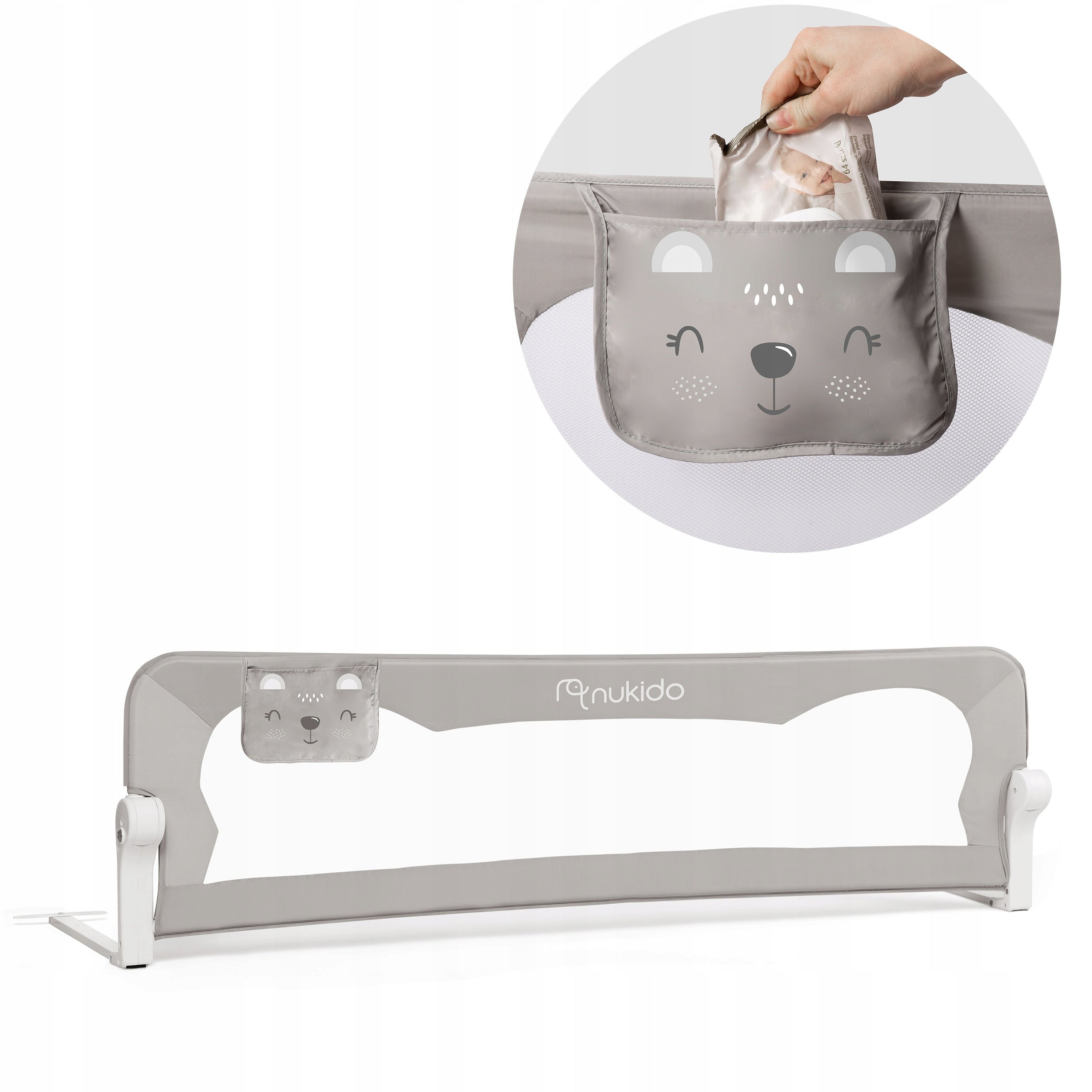 SAFETY BARRIER FOR BED SAFETY FOLDING GATE LOCK NUKIDO