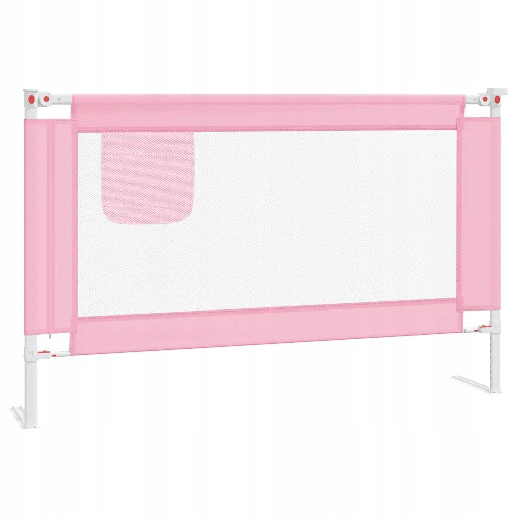 SAFETY BARRIER FOR CHILDREN'S BED 120x25 CM PINK VIDAXL